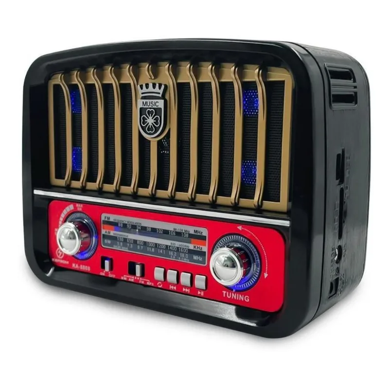 Radio Vintage Portátil Sd/aux/usb Kapbom Ka-8808