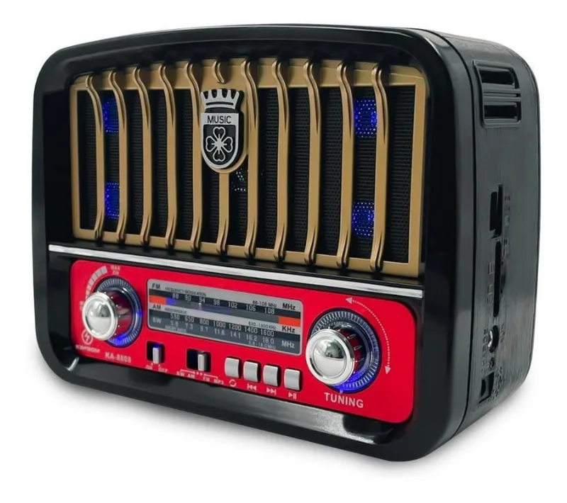 Radio Vintage Bluetooh Am Fm Sw Sd/aux/usb Kapbom Ka-8808