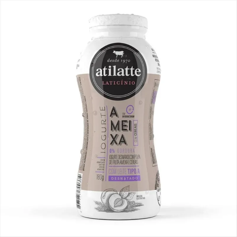 Iogurte Desnatado Ati Latte Ameixa E Cereais 180g