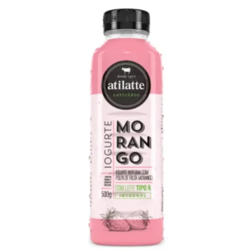 IOGURTE SABOR MORANGO ATILATTE 500 G - ATILATTE - Frios E Laticinios