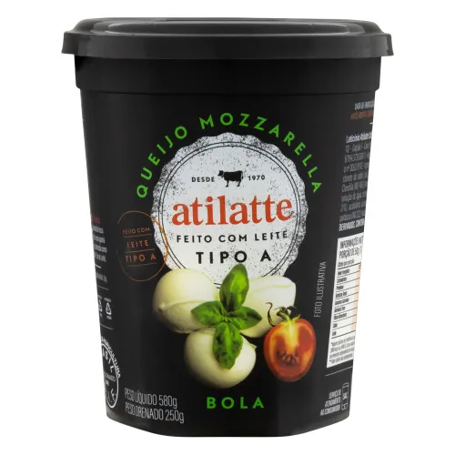 QUEIJO MUSSARELA BOLA ATILATTE 250G - ATILATTE