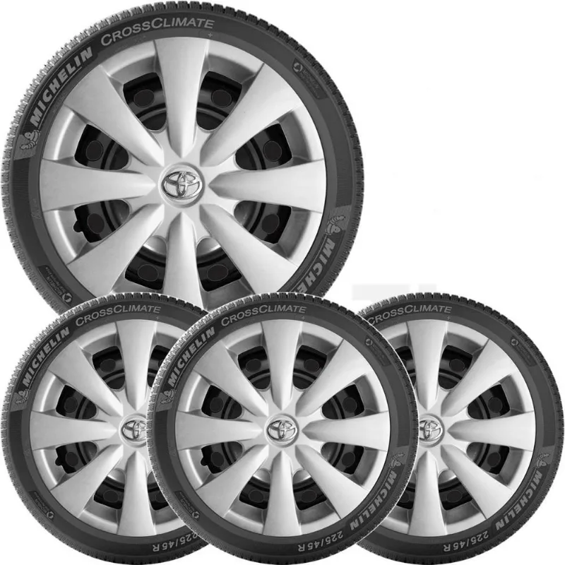 4x Calota Toyota Corolla 2010 Aro 15 Com Emblema Boton 460ar