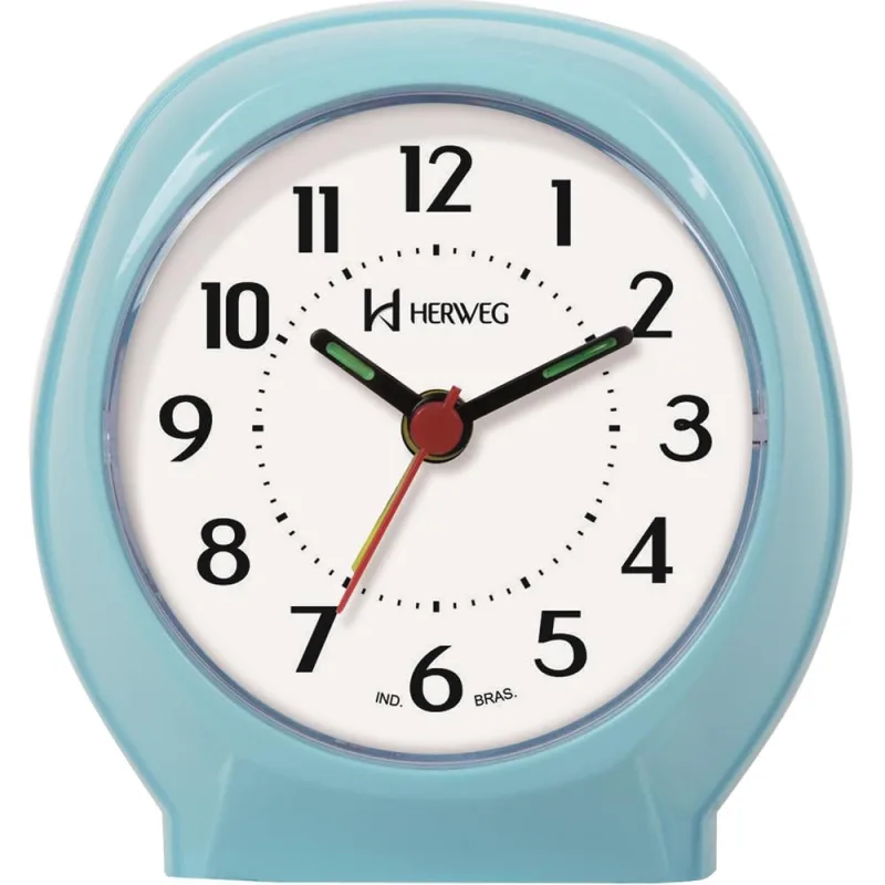 Despertador Quartz Herweg Ref: 2634-007 Azul Claro - Herweg