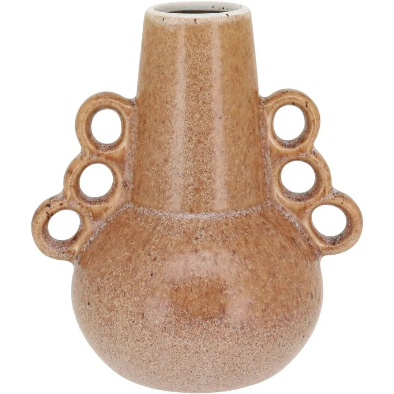 Vaso Cerâmica 19x17x17cm Bege