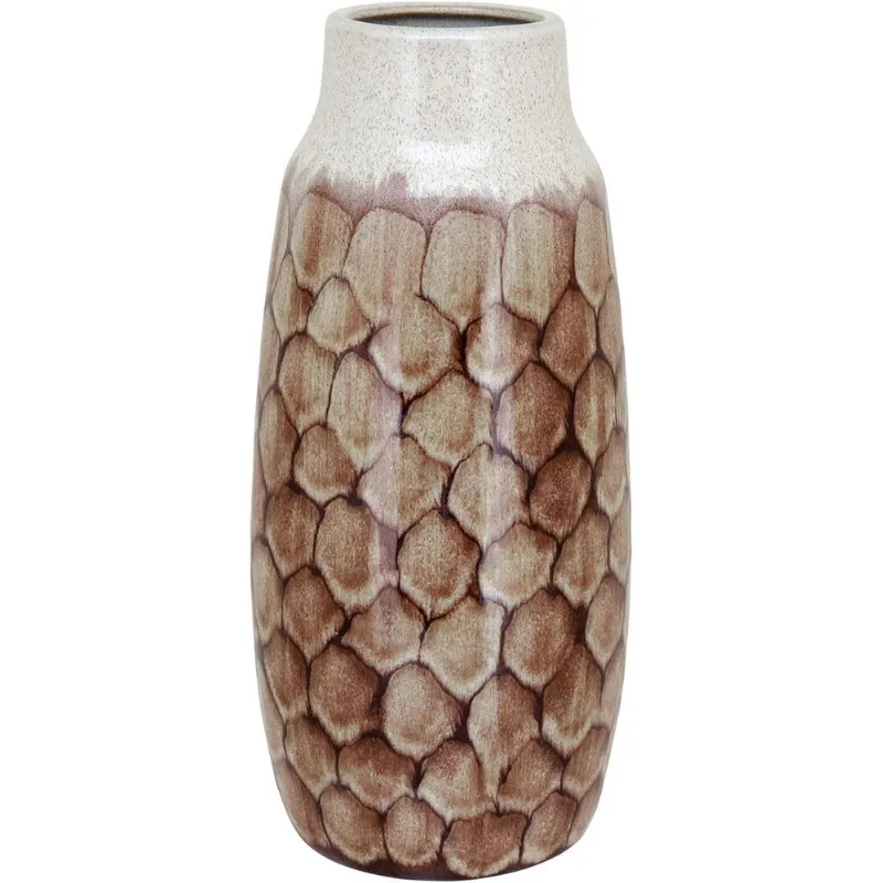 Vaso Cerâmica 35x16x16cm Marrom