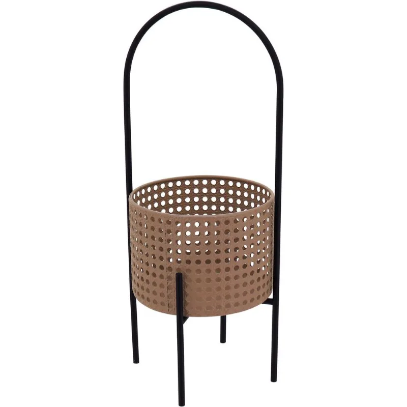 Cachepô Metal 50-18-18 centímetros Bege