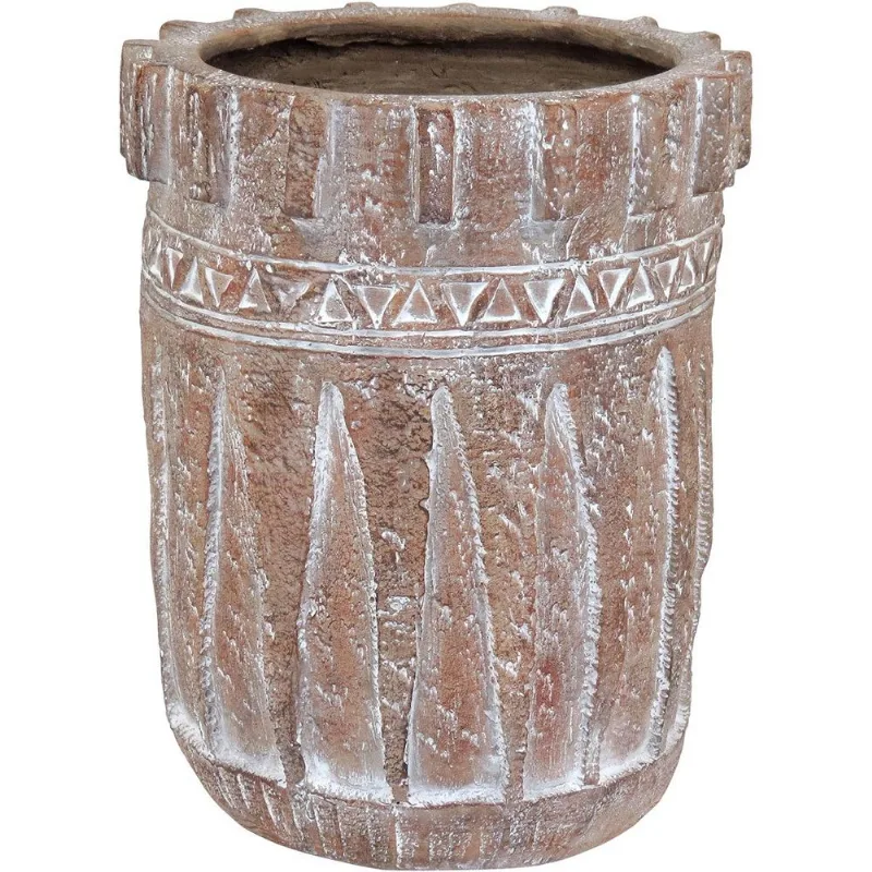Cachepô de Resina 36x29x29cm Bege