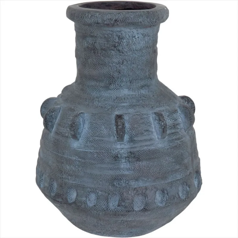 Vaso de Resina 50x37x37cm Cinza