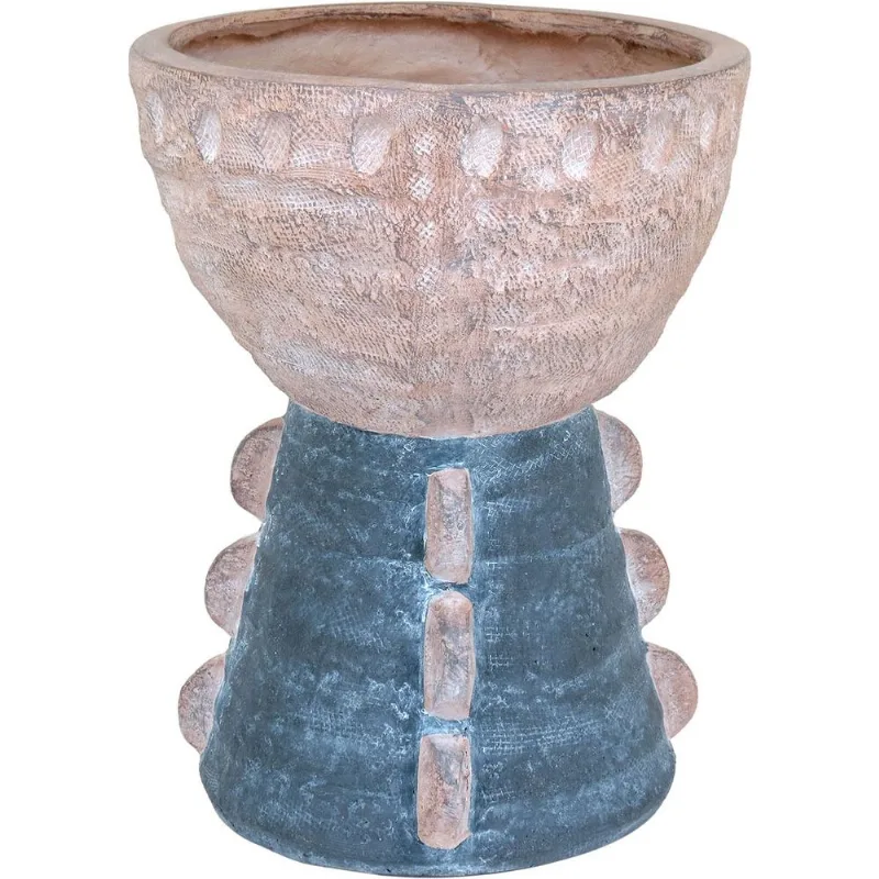 Cachepô de Resina 44x34x34cm Cinza