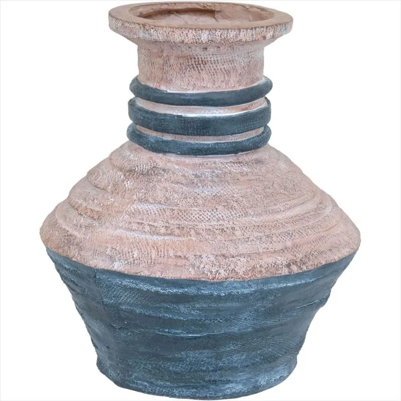 Vaso de Resina 38x33x33cm Cinza - Cinza