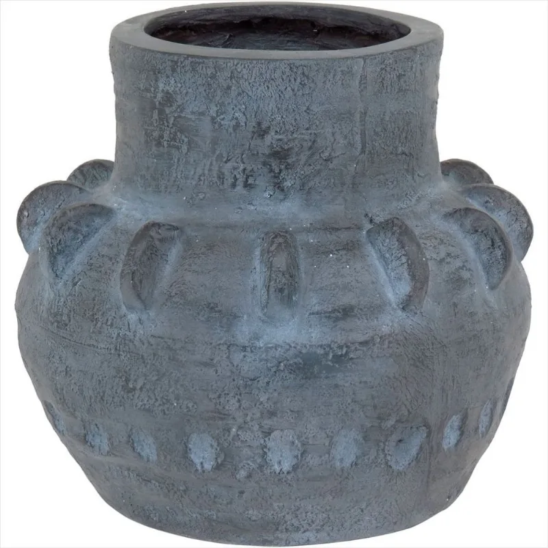 Vaso de Resina 30x32x32cm Cinza