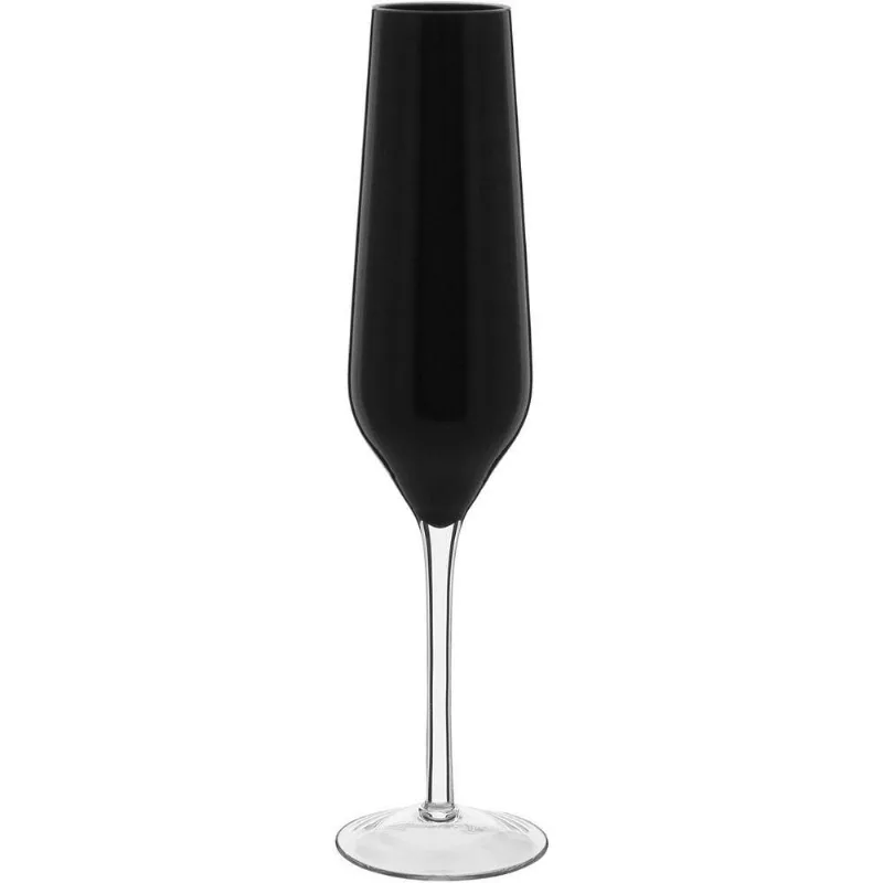 Jogo 2 Taças Champanhe Home&co Ballet Vidro 195ml 26x7x7cm Preto