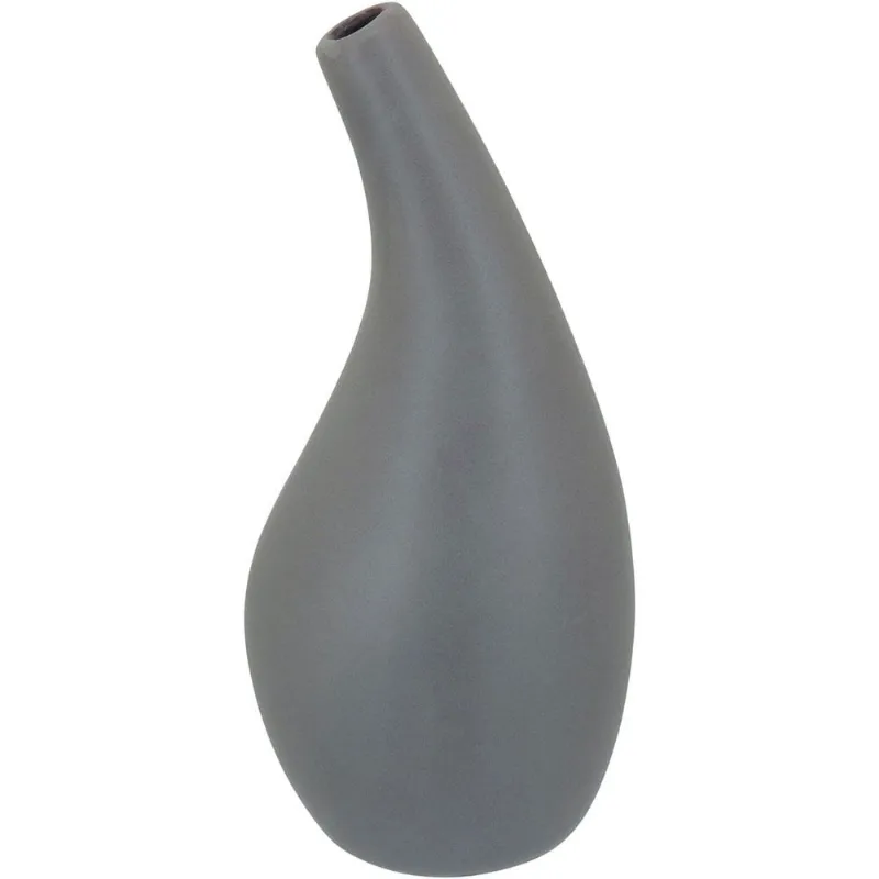Vaso de Cerâmica 18x9x9 cm Cinza