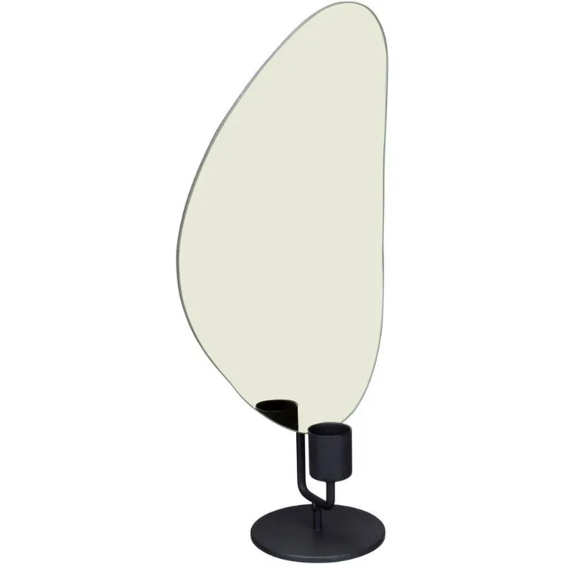 Castiçal Decorativo Porta Vela Home&amp;co Metal 31x15x8cm Dourado