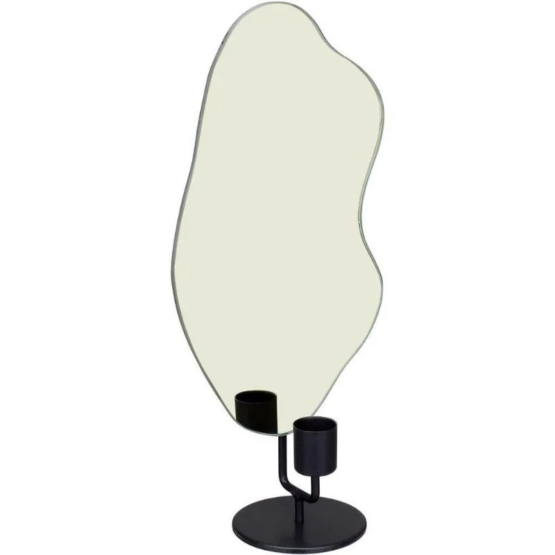 Castiçal Decorativo Porta Vela Home&amp;co Metal 31x15x8cm Dourado