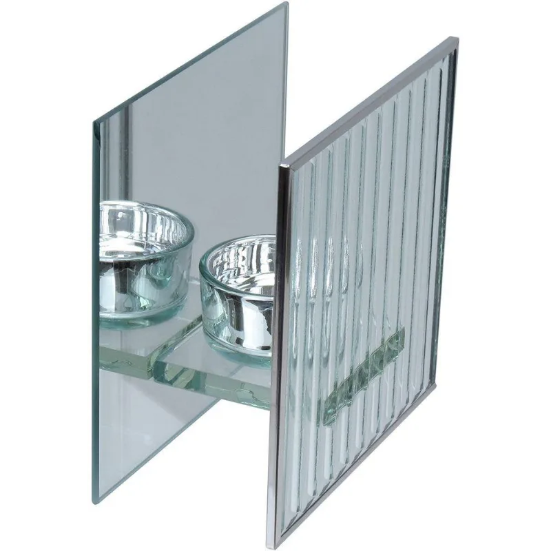 Castiçal Porta Vela Decorativo Home&amp;co Vidro 12x12x6cm Transparente