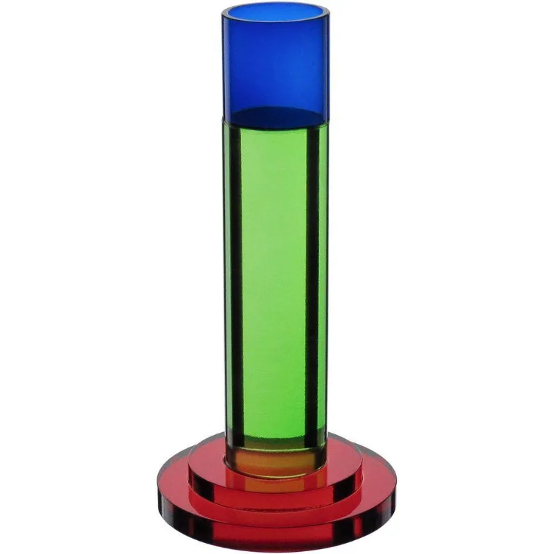Castiçal Decorativo Porta Vela Home&amp;co Eco Crystal 14x7x7cm Multicolorido