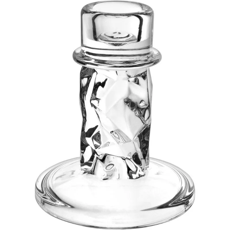 Castiçal Porta Vela Home&amp;co Vidro 9x8x8cm Transparente