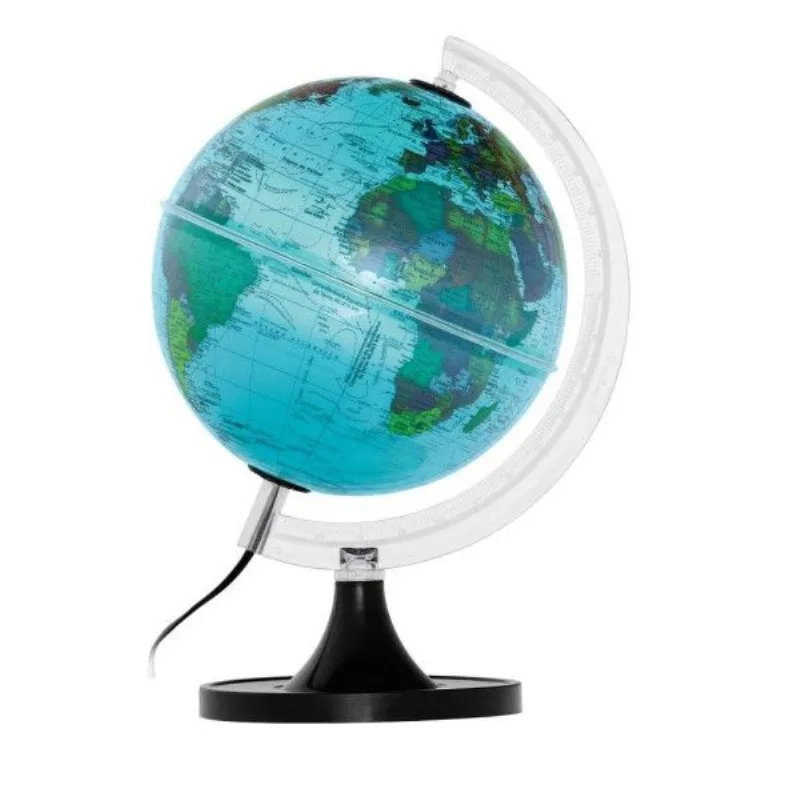 Globo 21 Cm Verde Claro C/ Iluminação Verde Claro Libreria