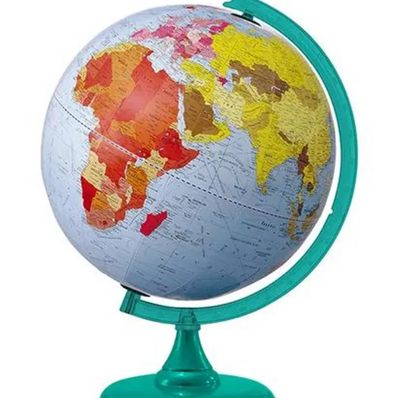 Globo Terrestre 30Cm Continental Político Base Verde Libreria