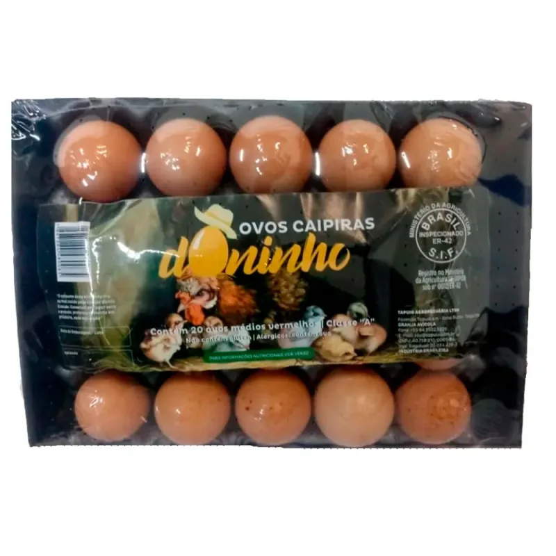 Ovos Caipira Doninho Grande com 20 Unidades - Doninho - Hortifruti