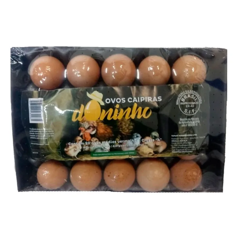 Ovos Caipira Doninho c/ 20 Unid - Doninho - Hortifruti