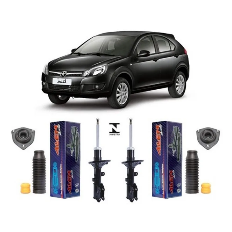 2 Amortecedores Kit Coxim Dianteiro Jac J3 Hatch 2010 A 2015