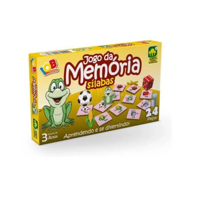 Jogo Da Memoria Silabas 24 Pecas +3 Anos IOB
