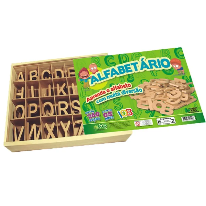 Alfabetário em Madeira - 260 letras - IOB