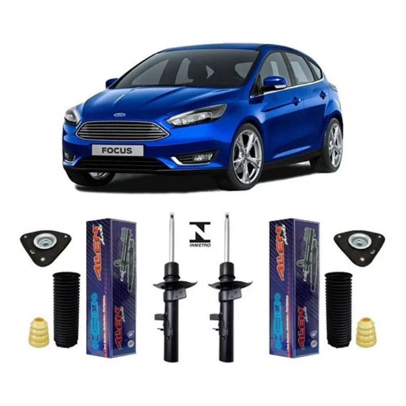 Par Amortecedor + Kit Dianteiro Focus Titanium 2013 Até 2019
