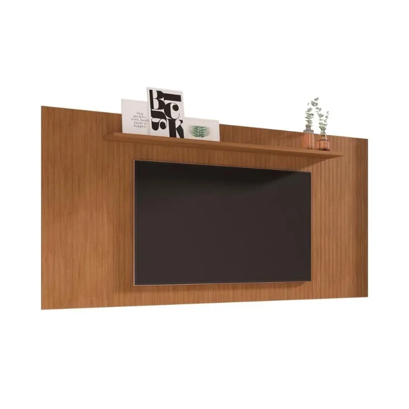 Painel Siena Baixo 225 Sala Tv Até 70 Polegadas Frisado Cedro Cedro - Casa D Móveis - Agro