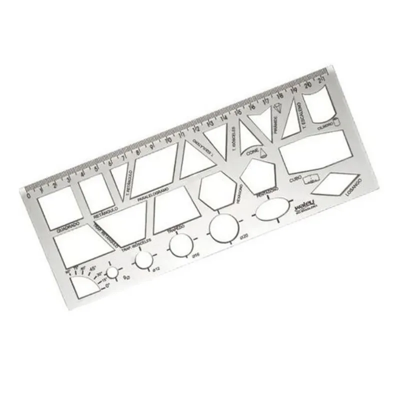 Régua Geométrica Cristal