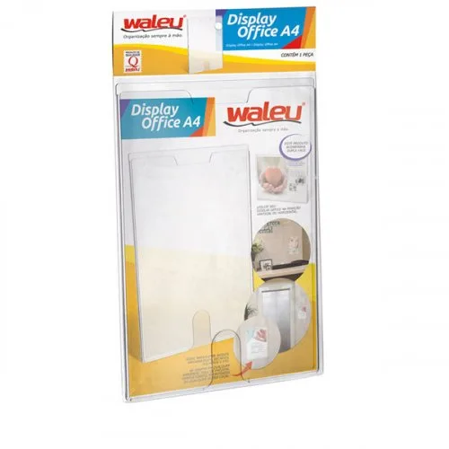 DISPLAY QUADRO MULTIUSO PS A4 COM ADESIVO CRISTAL WA - CRISTAL