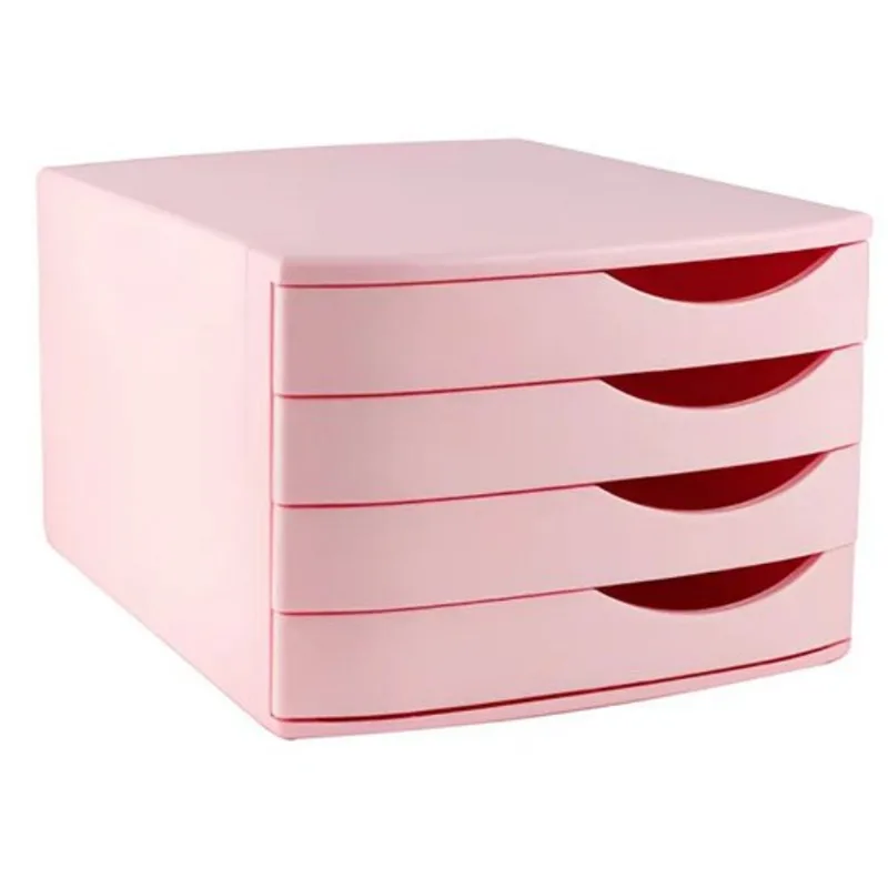 Gaveteiro Maxcril Com 4 Gavetas Rosa Pastel 10100009 (MP)