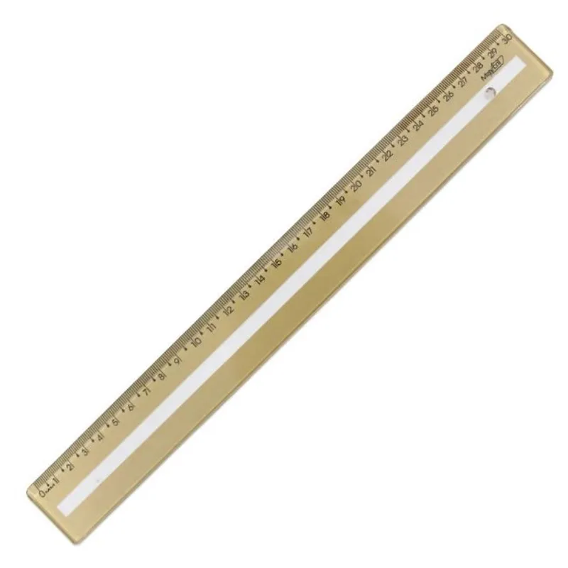 Régua 30cm Guia De Leitura Dourada