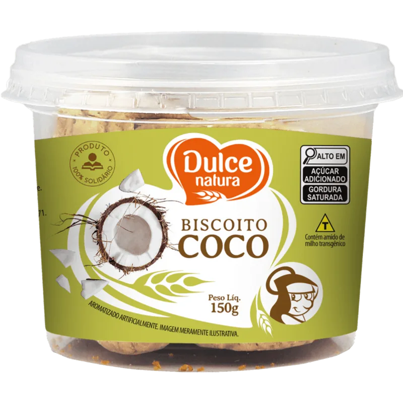 Biscoito Dulce Natura Coco Pote 150g - Dulce Natura