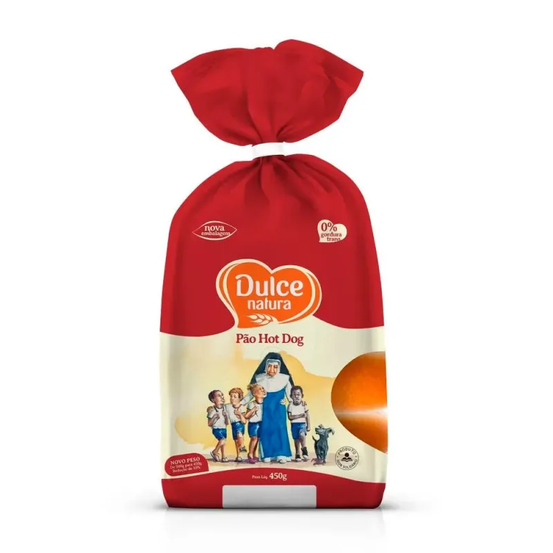 Pão de Hot Dog Dulce Natura 450g - Dulce Natura - Padaria