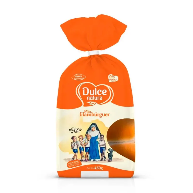 Pão de Hamburguer Dulce Natura 450g - Dulce Natura - Padaria