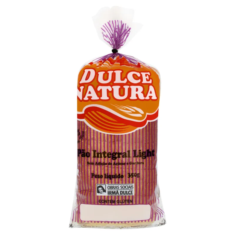 Pão Integral Dulce Natura Light s/ Adição de Açúcar Pacote 350g - Dulce