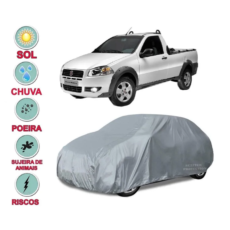 Capa Cobrir Carro Fiat Strada Impermeável Proteção Bezzter