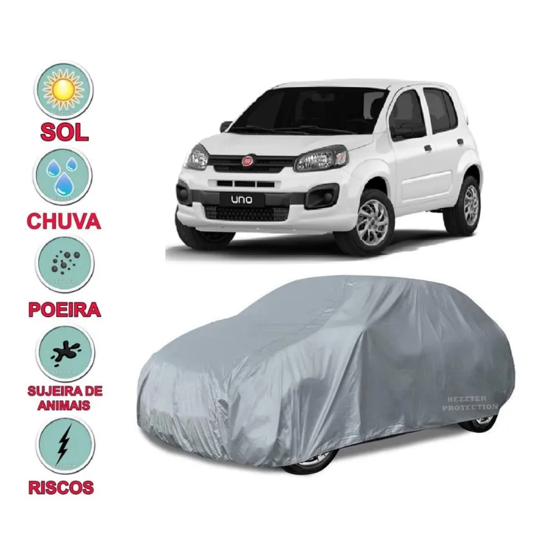 Capa Cobrir Carro Novo Uno Impermeável Proteção Bezzter