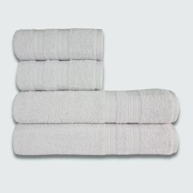 Jogo De Toalha 4 Pçs Gigante Felpuda Itália Soft 100% Algodão Branco
