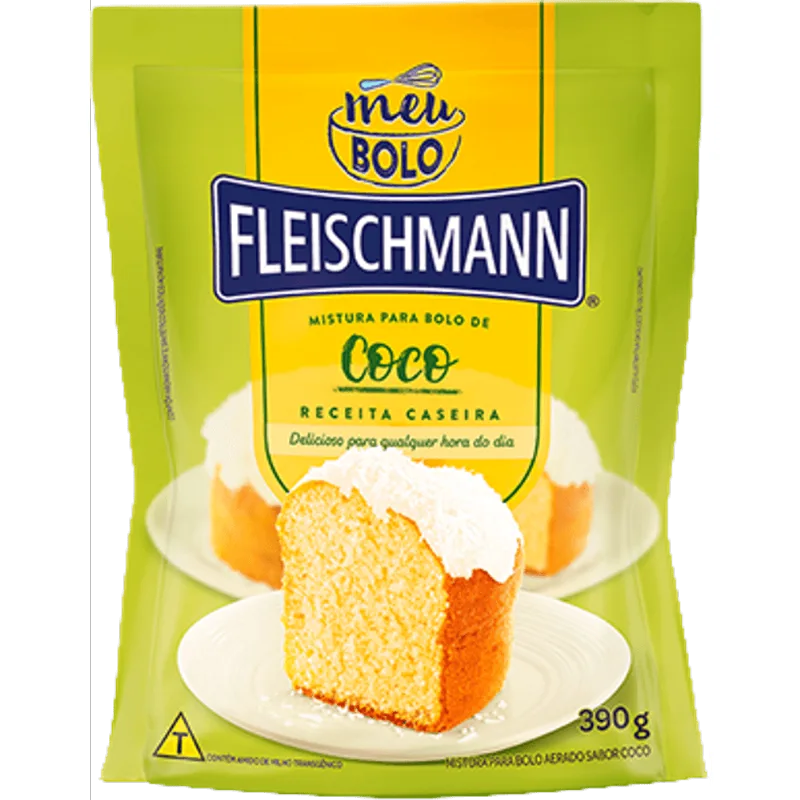 Mistura para Bolo Aerado Coco Fleischmann Meu Bolo Sachê 390g