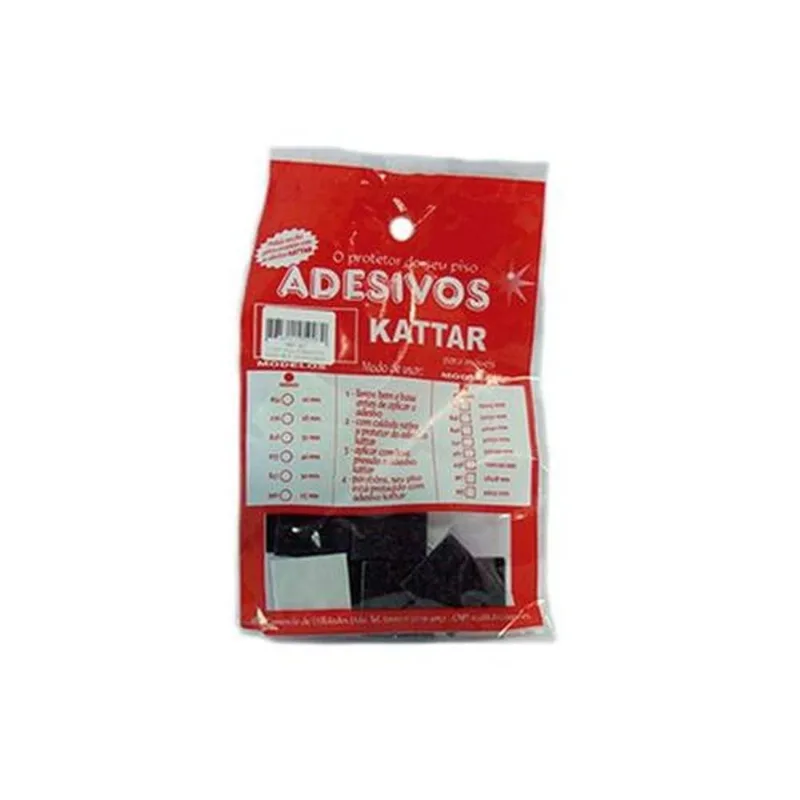 Adesivo Feltro Quadrado 40mm para Móveis - Kit com 8 Unidades