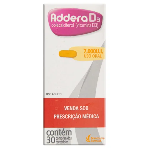 Addera D3 7000ui 30cpr Hipermarcas - MANTECORP