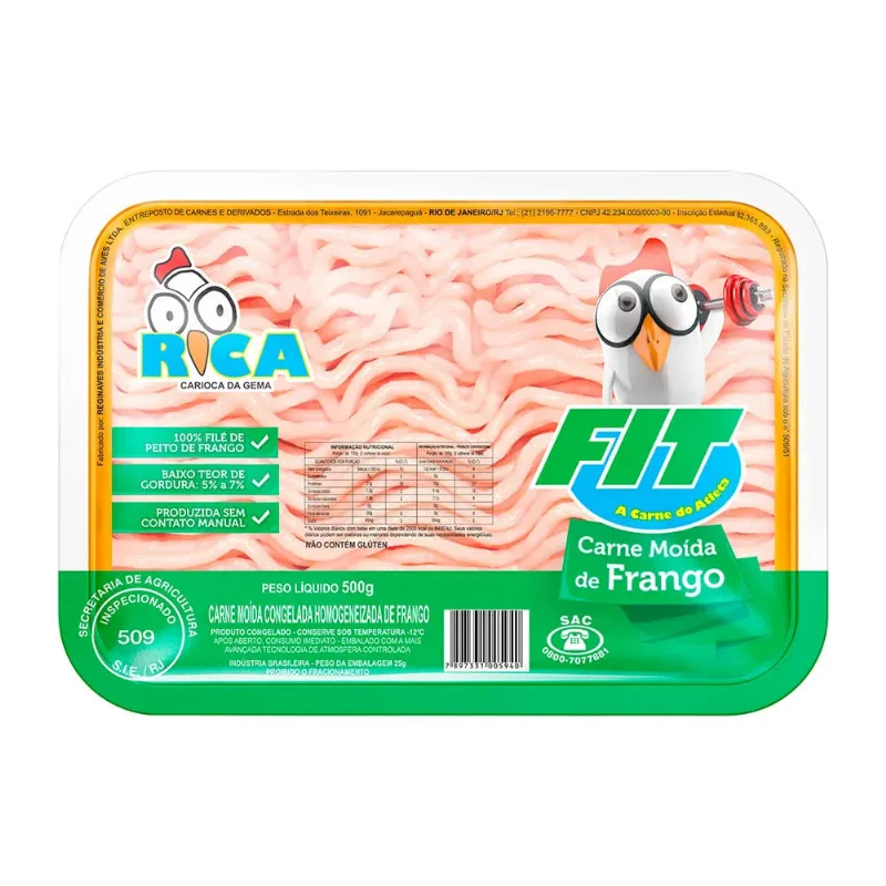 Carne de Frango Moída Homog Rica 500g