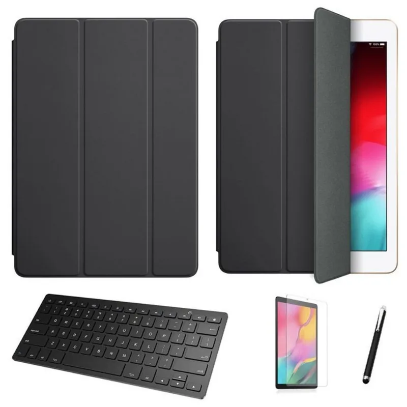 Kit Capa Smart Case Galaxy Tab S6 T860/T865 10.5 /Can/Pel e Teclado - Preto