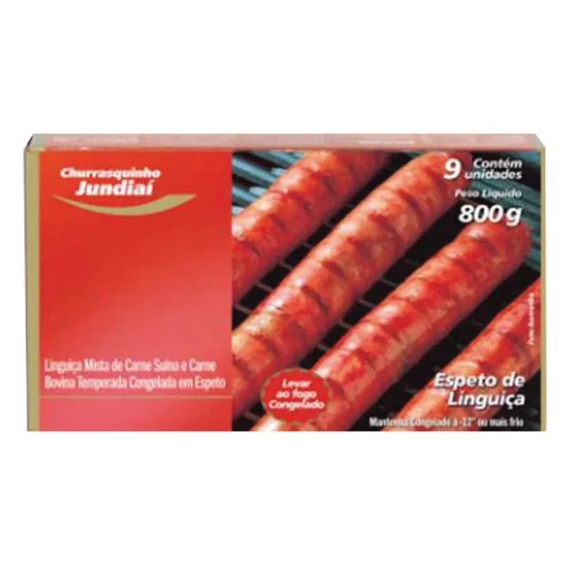 Espeto de Linguiça Churrasquinho Jundiaí Caixa 800g