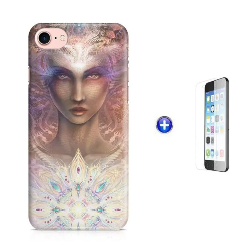 Kit Capa iPhone 7 - 4,7' Harmony +Pel.Vidro BD1