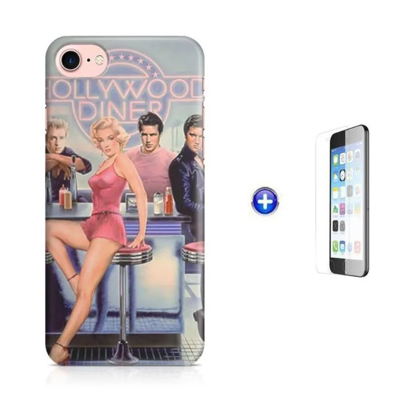 Kit Capa iPhone 7 - 4,7' Hollywood +Pel.Vidro BD1